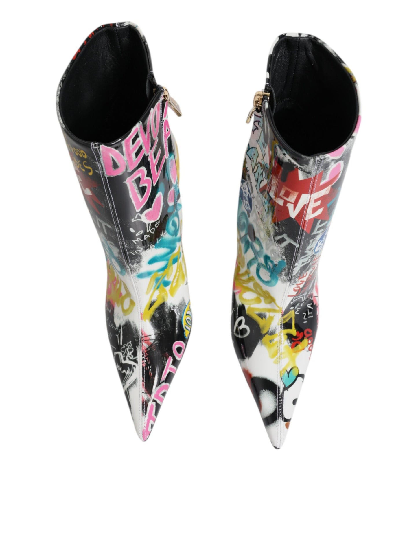 "Keira" Graffiti Mid-Calf Boots
