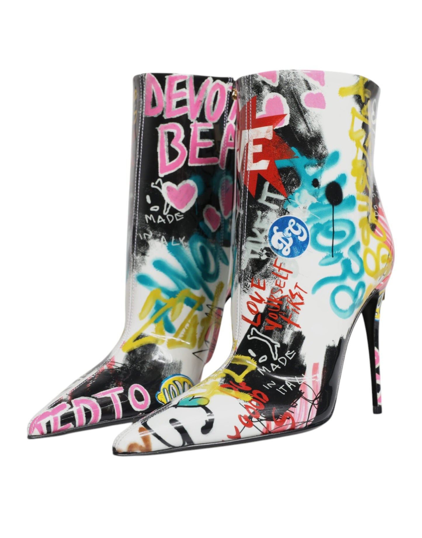 "Keira" Graffiti Mid-Calf Boots