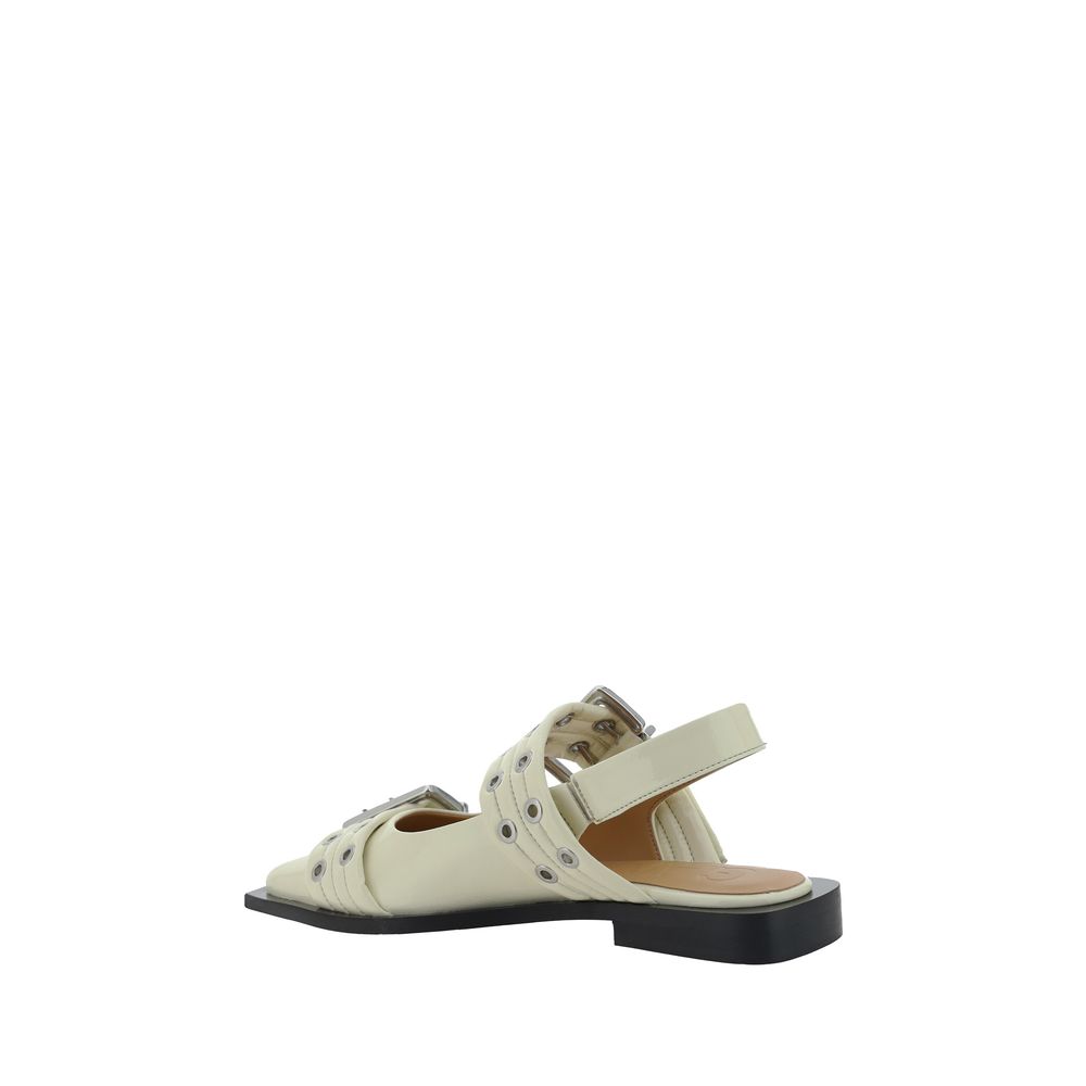 Buckled Slingback Ballerinas