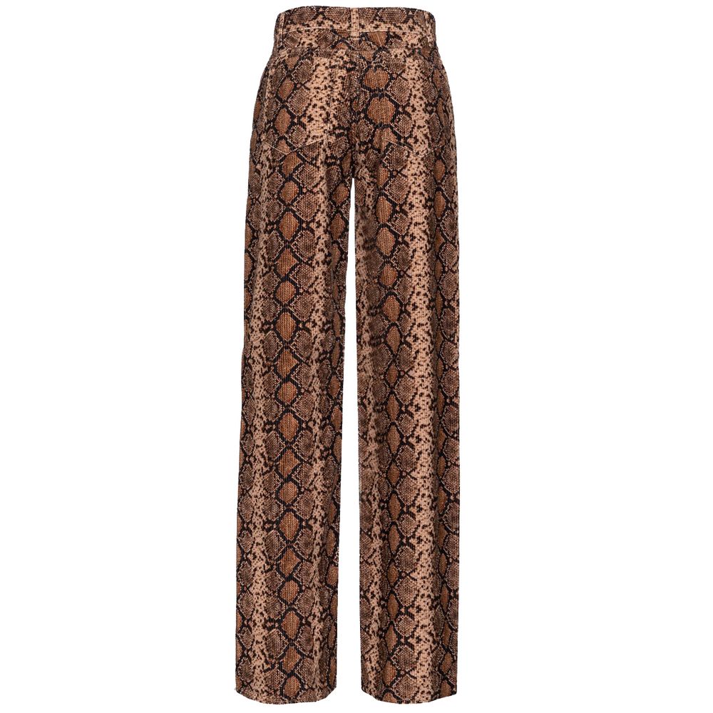 Snake-Print Corduroy Pant
