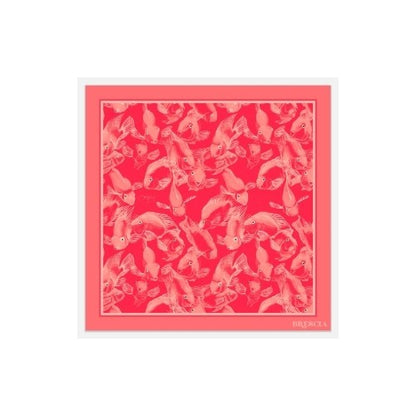 Parrots of Paradise Pink Silk Scarf