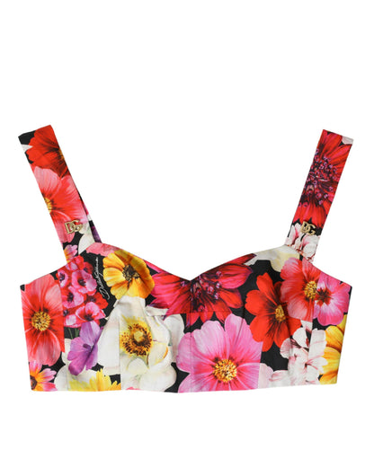 Floral Bustier Crop Top