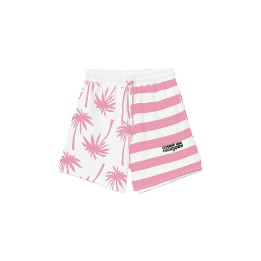 Palm Stripe Shorts in Pink