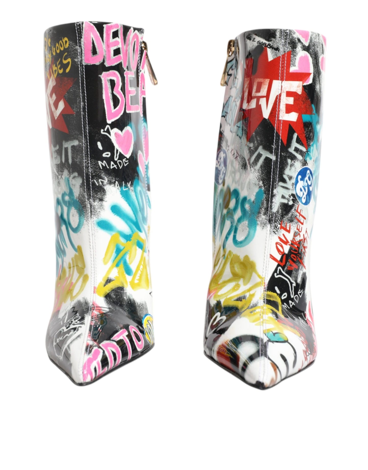 "Keira" Graffiti Mid-Calf Boots