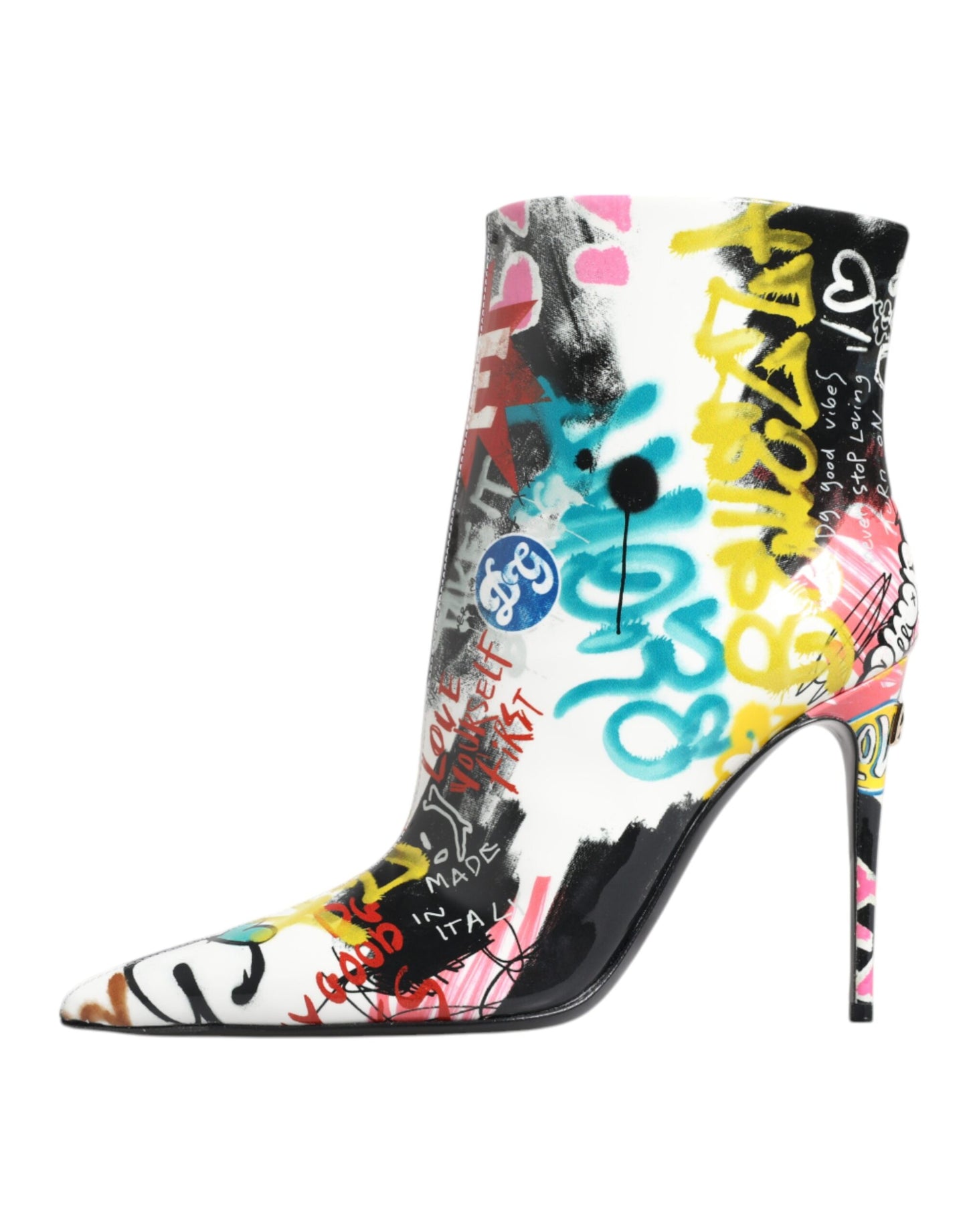 "Keira" Graffiti Mid-Calf Boots