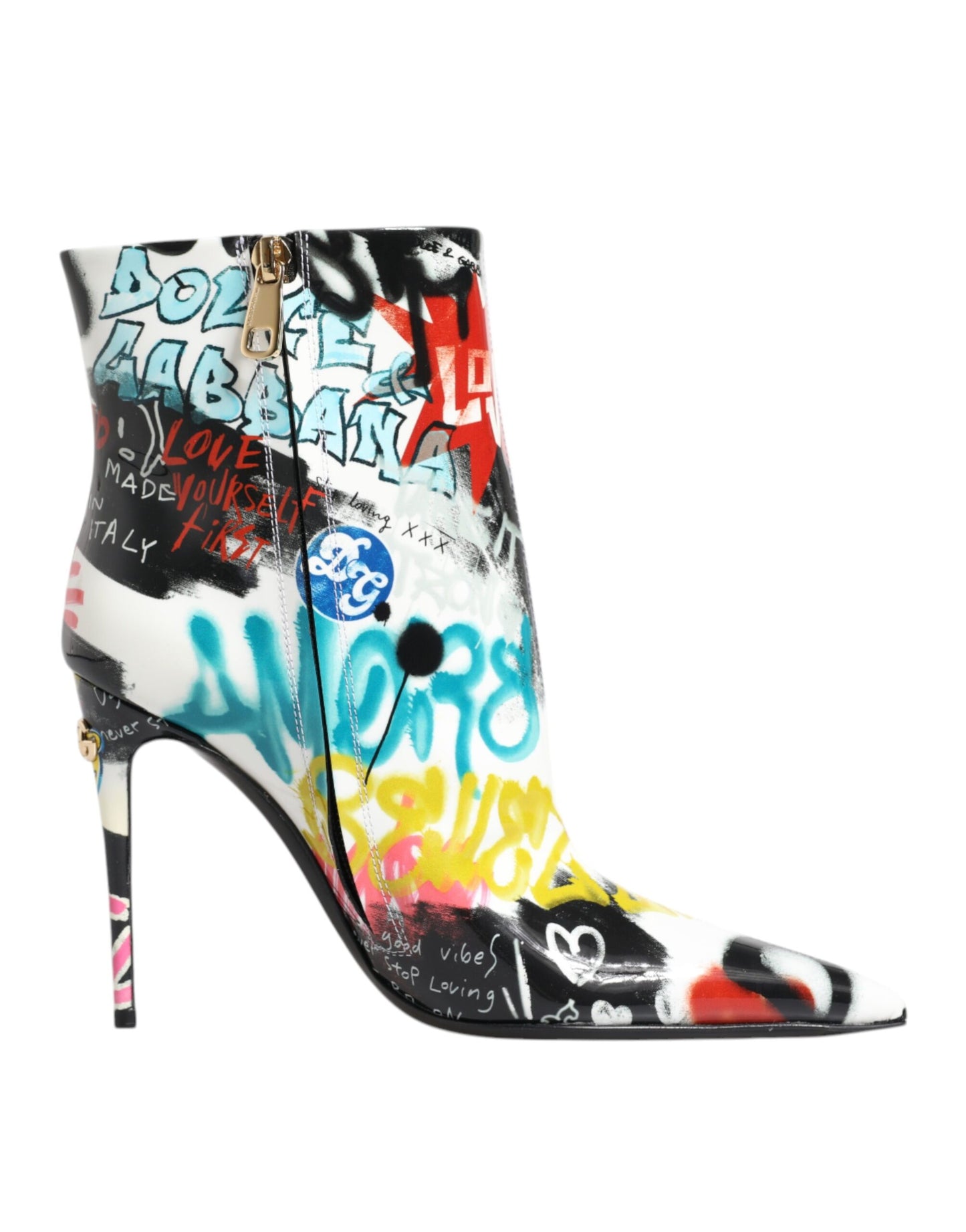 "Keira" Graffiti Mid-Calf Boots