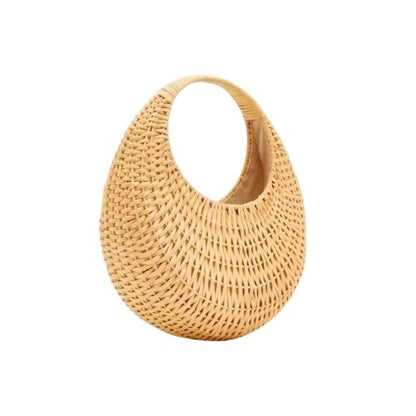 Coastal Circle Natural Straw Bag