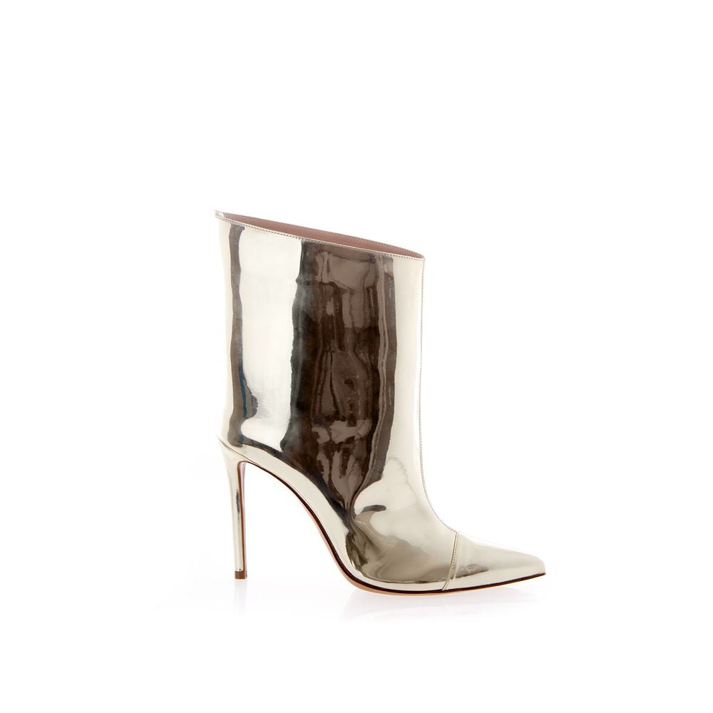 Mirror Patent Leather Ankle Boots