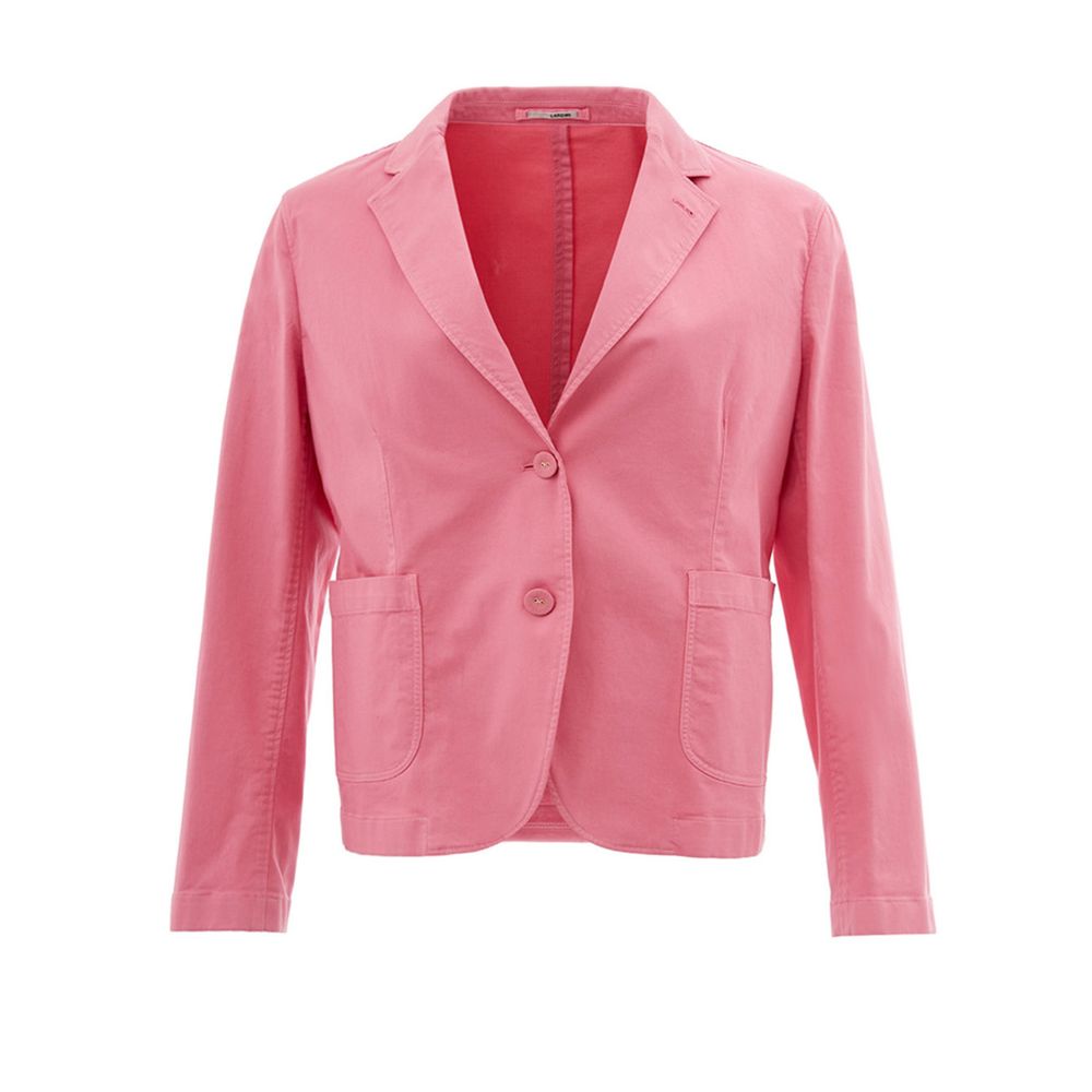 Tailored Cotton Blazer in Petal Pink