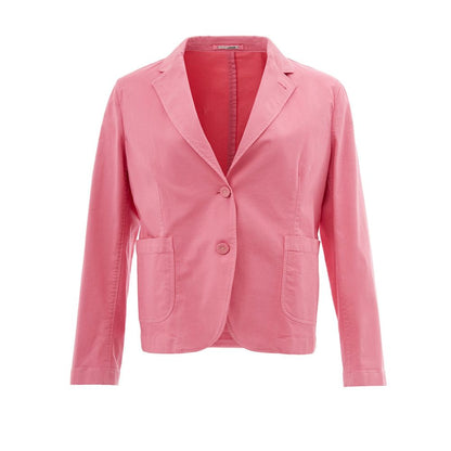 Tailored Cotton Blazer in Petal Pink