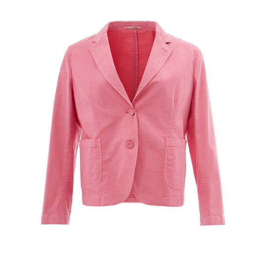 Tailored Cotton Blazer in Petal Pink