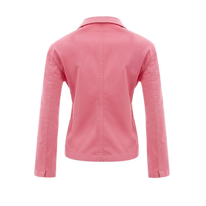 Tailored Cotton Blazer in Petal Pink