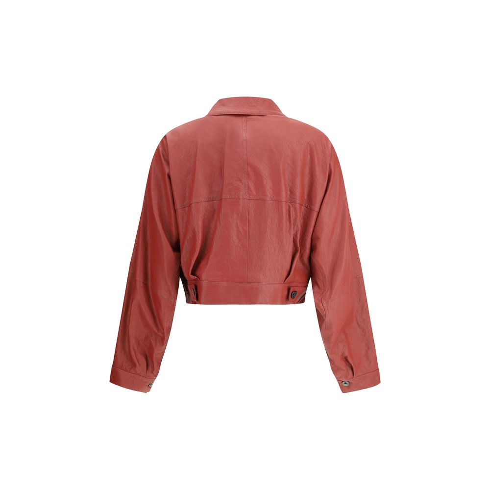 Opry Cropped Leather Jacket