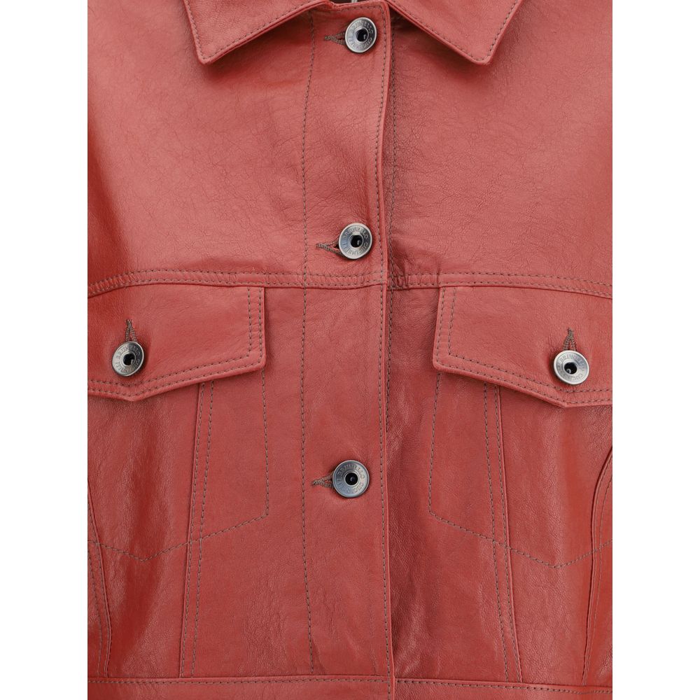 Opry Cropped Leather Jacket