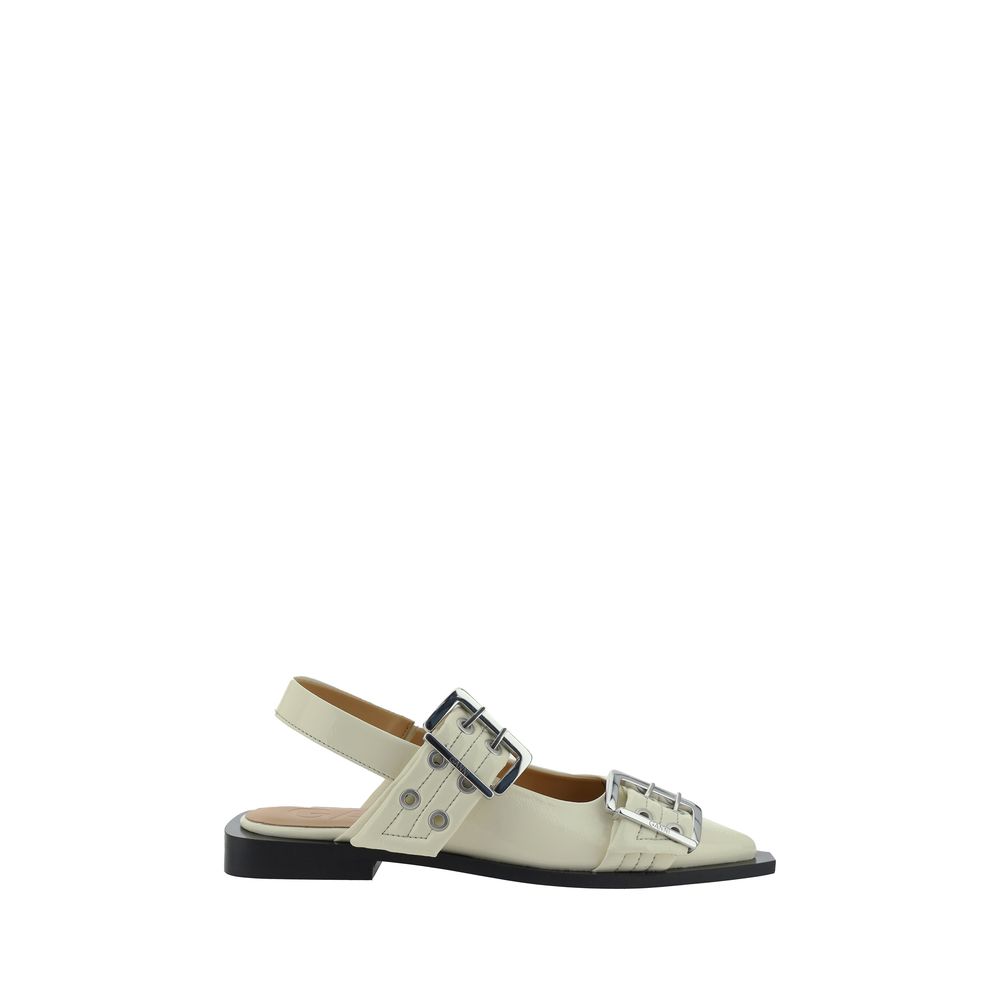 Buckled Slingback Ballerinas