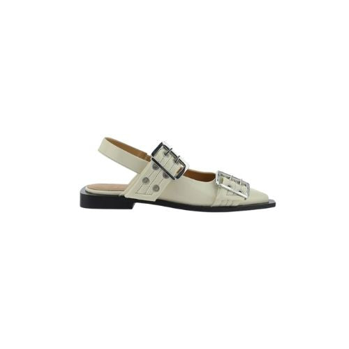 Buckled Slingback Ballerinas