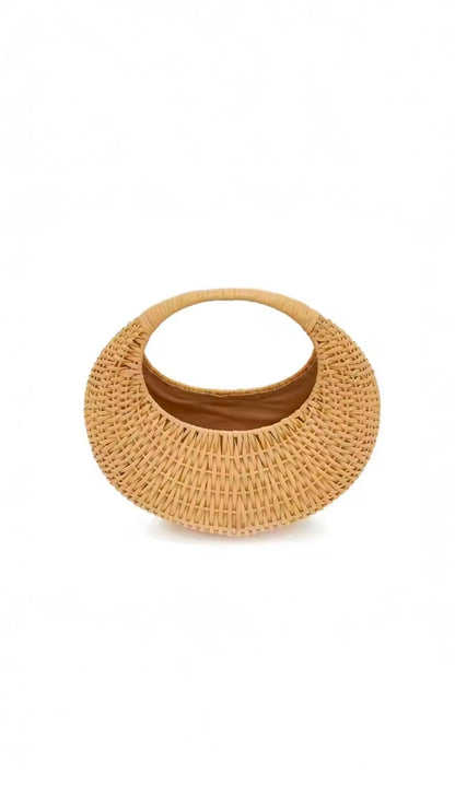 Coastal Circle Natural Straw Bag